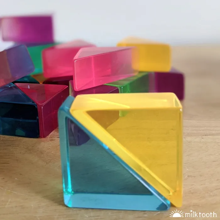 Papoose | Large Lucite Triangles | 6 Pieces