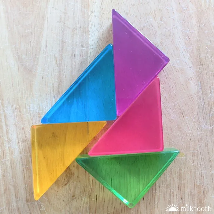 Papoose | Large Lucite Triangles | 6 Pieces