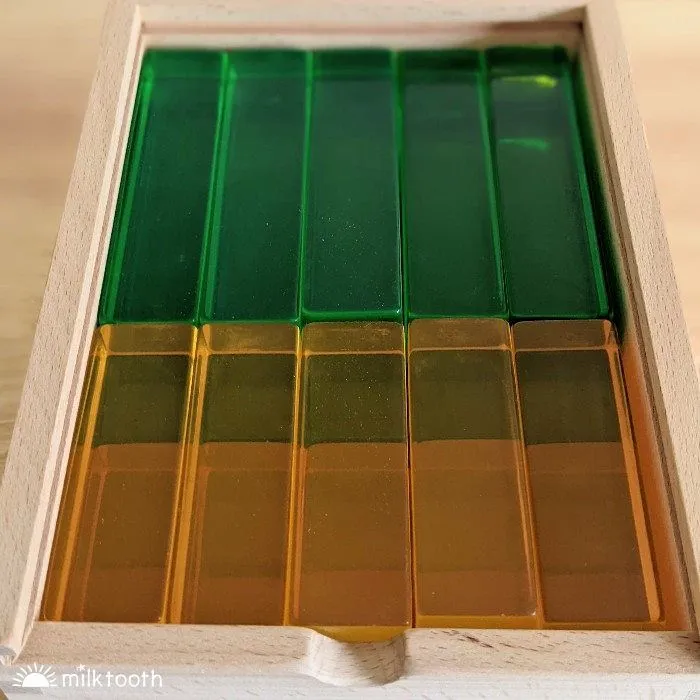 Papoose | Lucite Stepped Rods | 35 Pieces with Tray