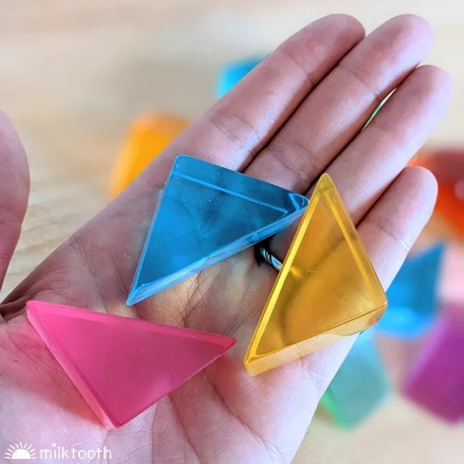 Papoose | Small Lucite Triangles | 8 Pieces