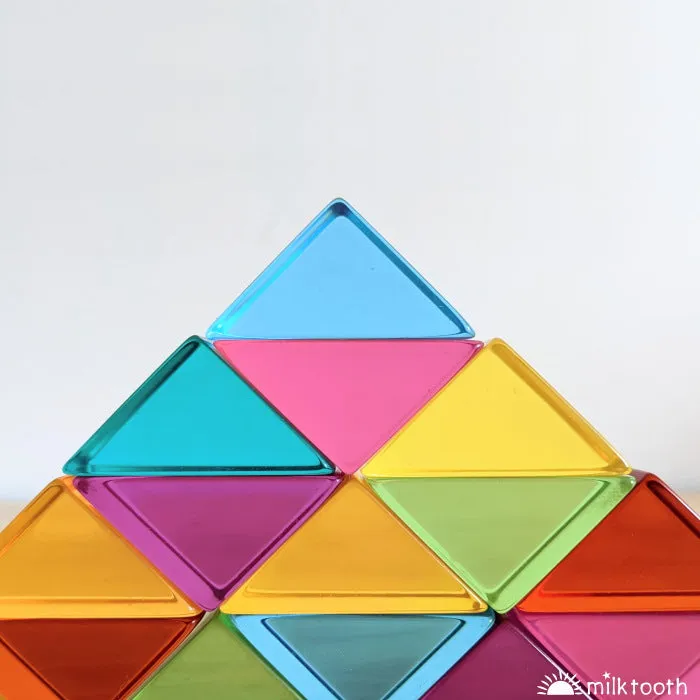Papoose | Small Lucite Triangles | 8 Pieces