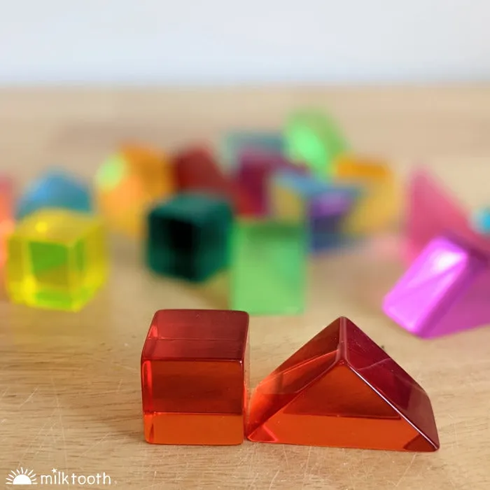Papoose | Small Lucite Triangles | 8 Pieces