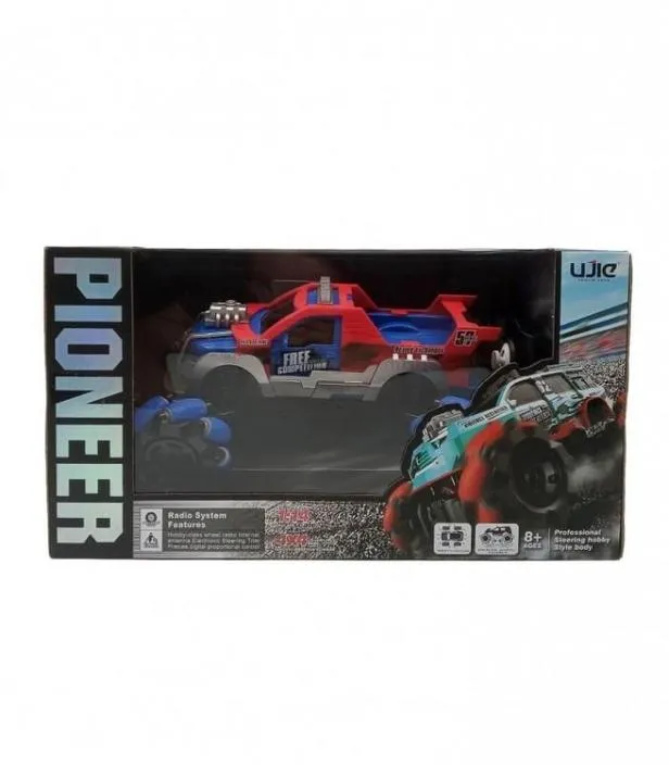 Pioneer 1:14 Remote Control Off Road Racing Truck Blue/Red
