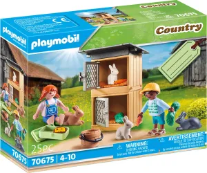 Playmobil 70675 Country Rabbit Pen Gift Set Small