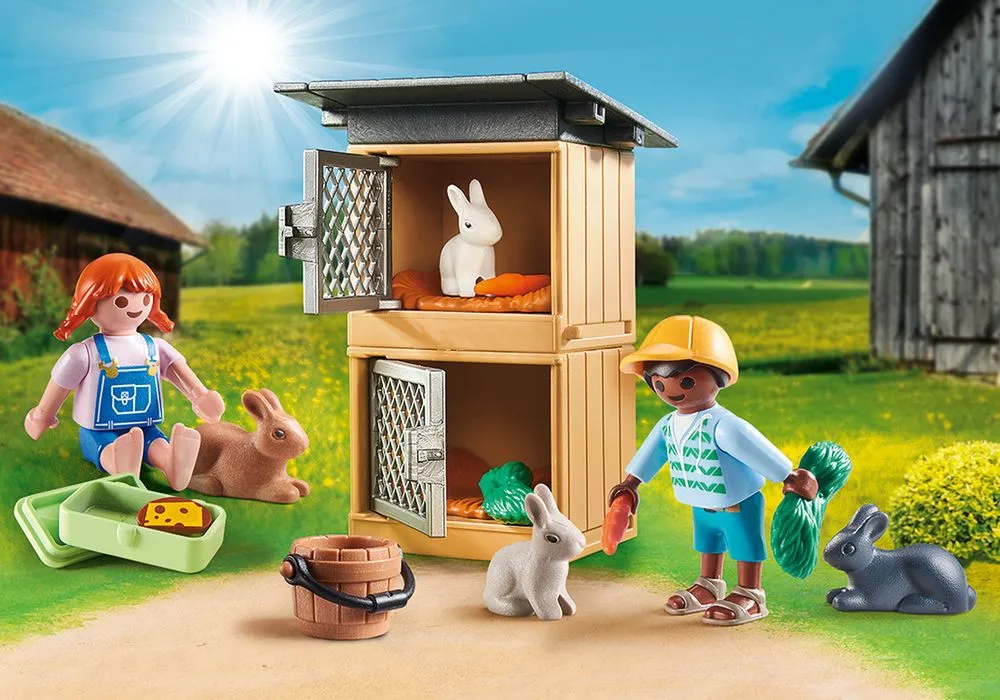 Playmobil 70675 Country Rabbit Pen Gift Set Small