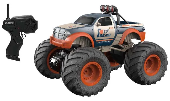 Racing Rally 1:18 Remote Control Bigfoot Bigfoot Beast Orange Wheels