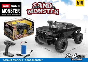 SAND MONSTER 1:10 REMOTE CONTROL HIGH SPEED 4X4 BLACK
