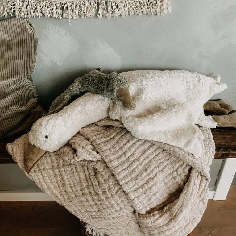 Senger | Cuddly Animal Goose Large White w/ removable heat/cool pack