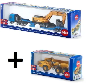 Siku 1:87 Heavy Haulage Transporter And Volvo Dumper Bundle (1847   1877)
