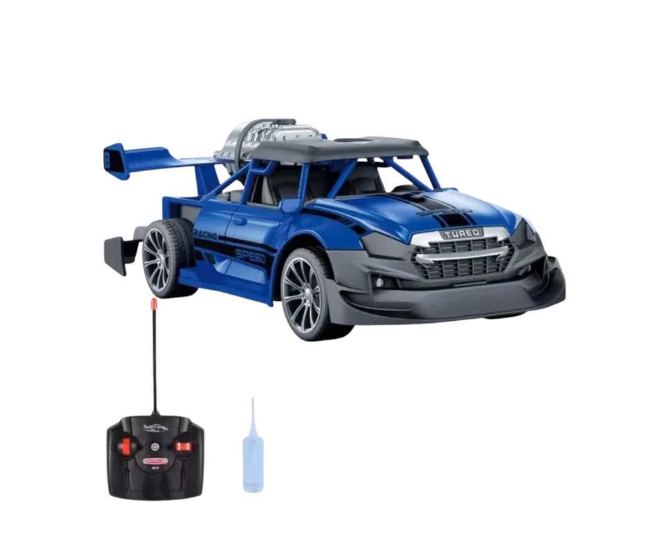 SPEEDX 1:20 REMOTE CONTROL STUNT SPRAY CAR WITH FOG EXHAUST BLUE