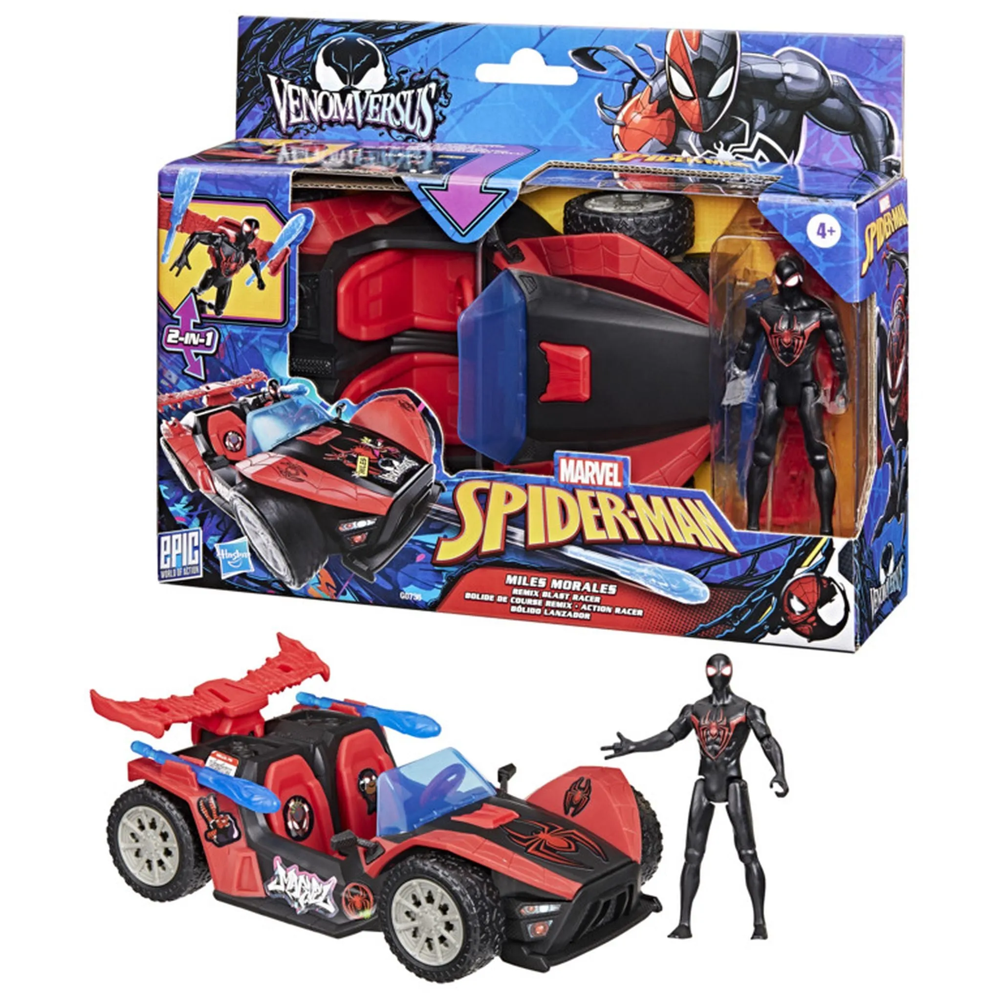 Spiderman Venomversus Miles Remix Blast Racer