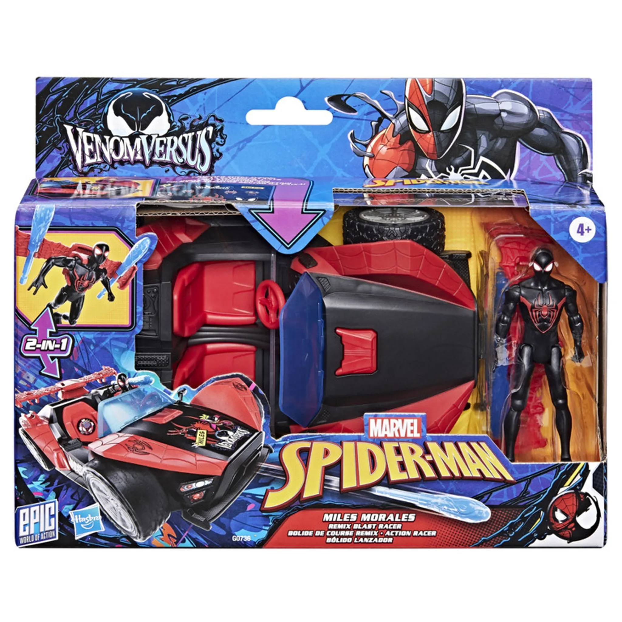 Spiderman Venomversus Miles Remix Blast Racer