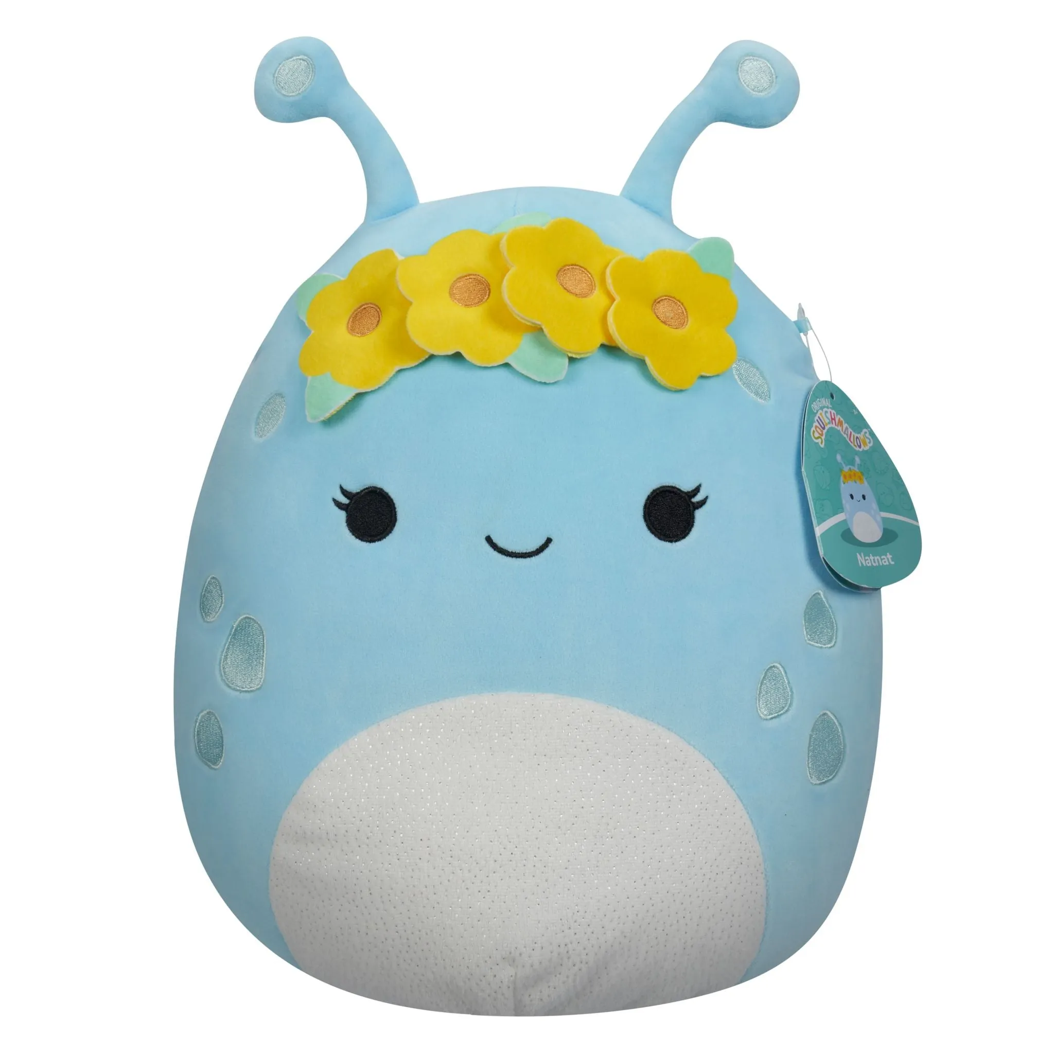 Squishmallows 12 Inch Plush Natnat Alien With Flower Crown