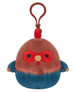 Squishmallows 3.5 Inch Plush S15 Clip-On Reed Brown And Blue Rooster