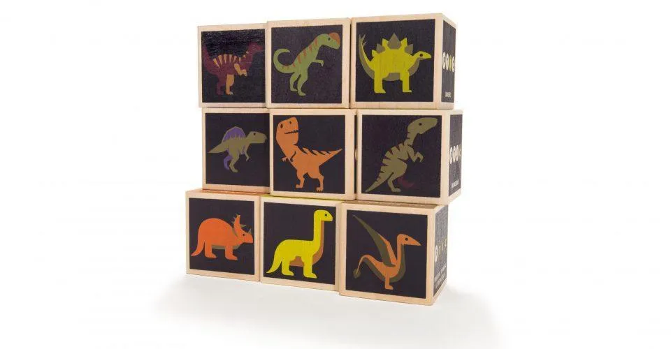 UNCLE GOOSE DINOSAUR BLOCKS 9 PIECES