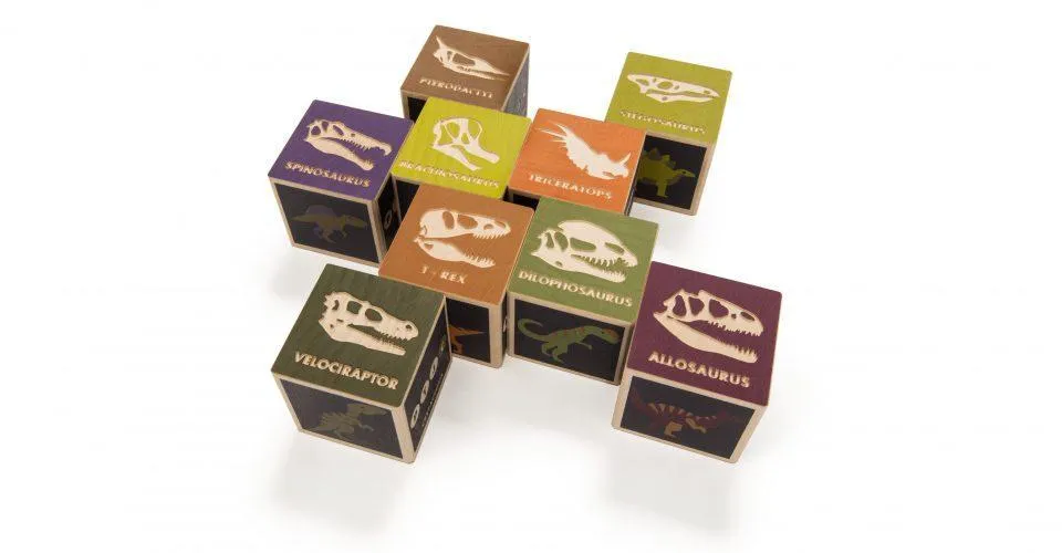 UNCLE GOOSE DINOSAUR BLOCKS 9 PIECES