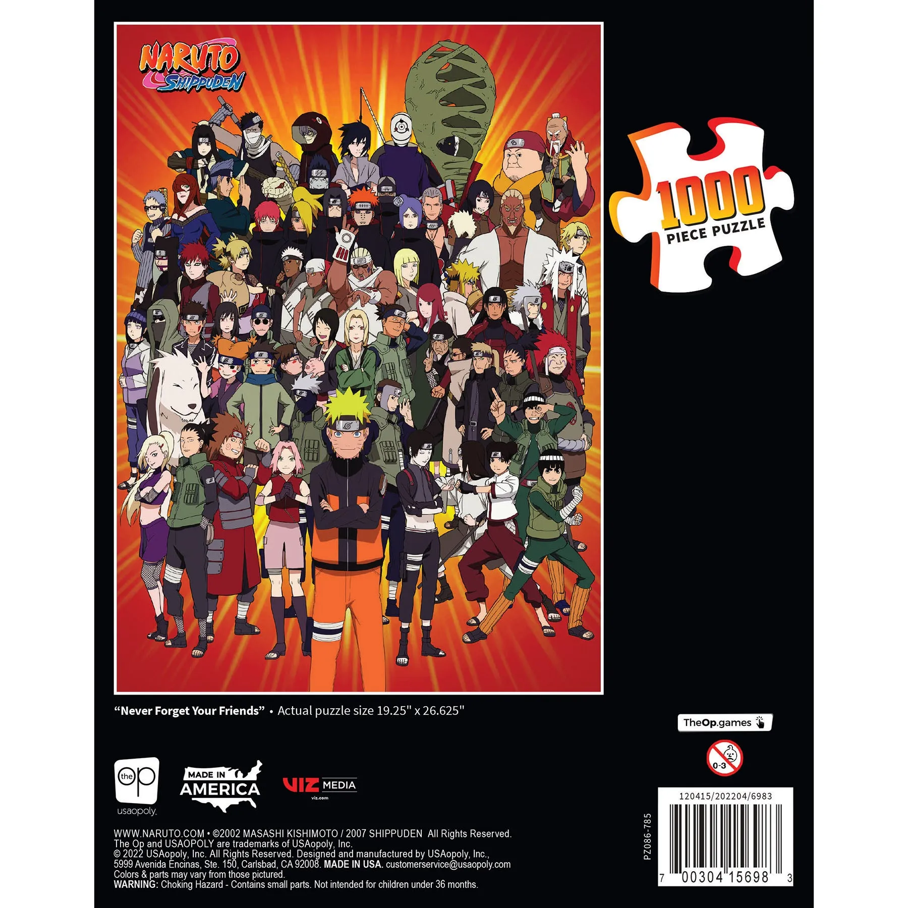 USAopoly Naruto 'Never Forget Your Friends' Jigsaw Puzzle - 1000 pc