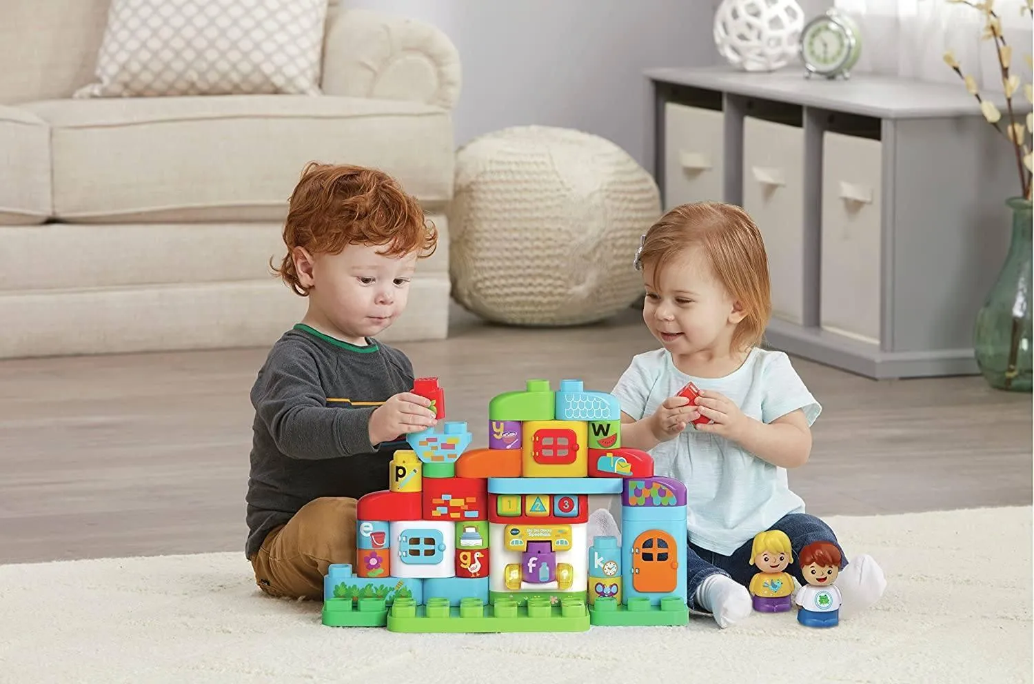VTech Bla Bla Blocks Alphabet Family House - Greek Version