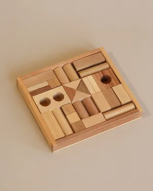 Wooden Building Blocks with Tray Odin Parker