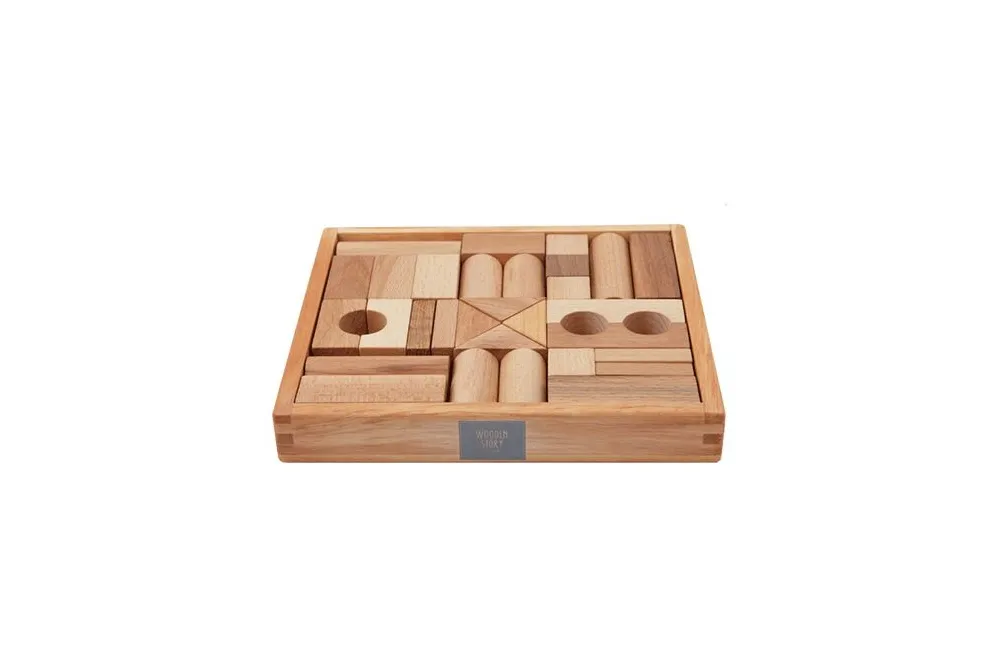 Wooden Building Blocks with Tray Odin Parker