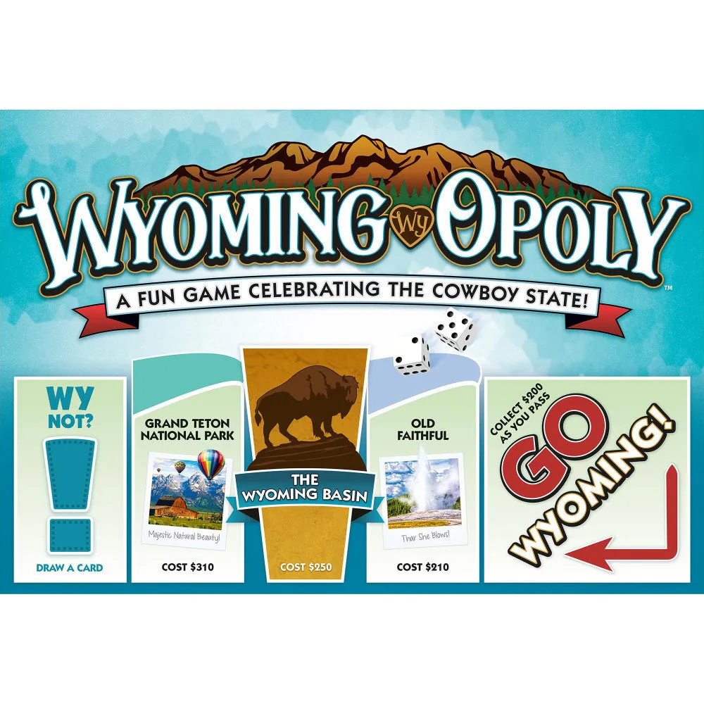 Wyoming-Opoly State Adventure Board Game for Ages 8 