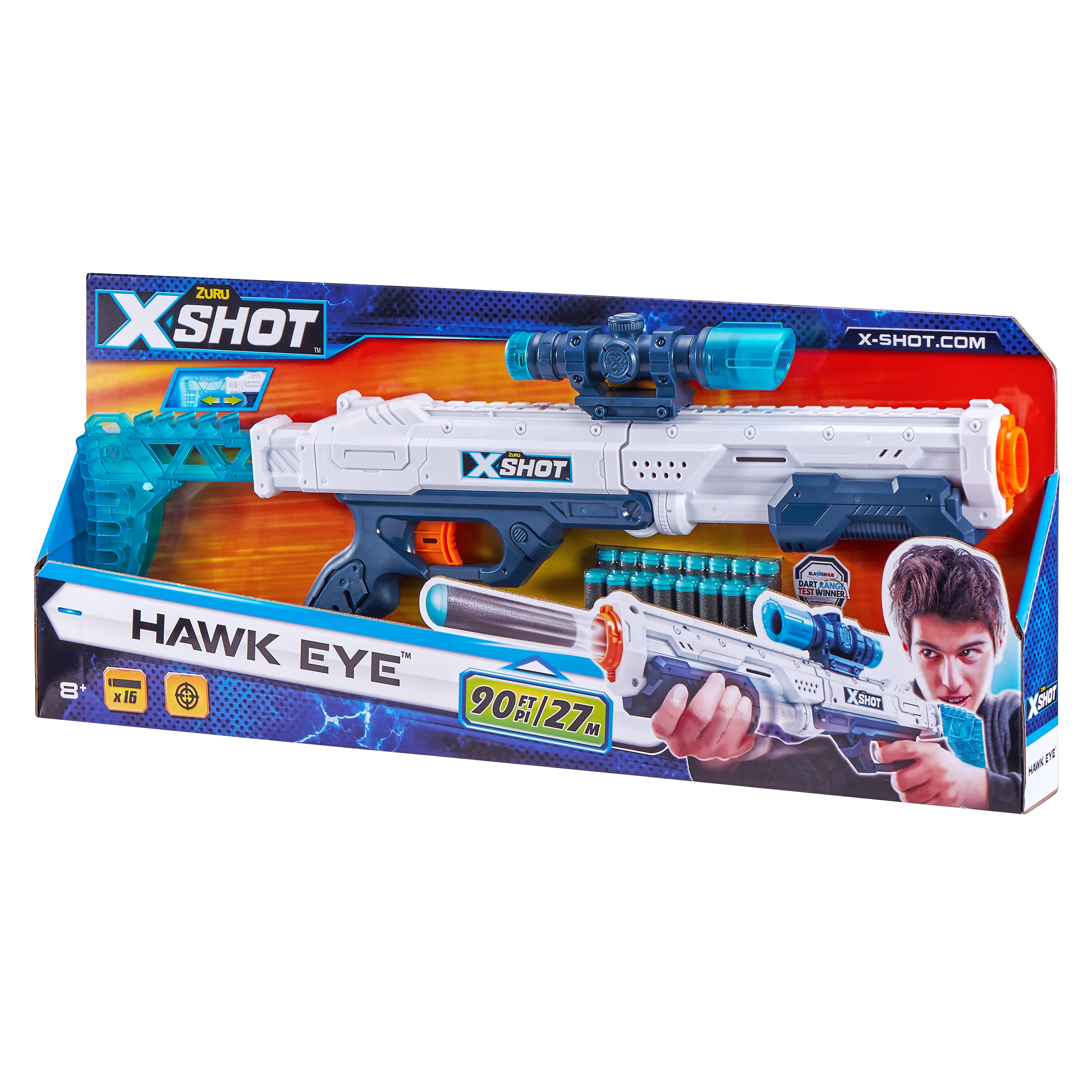 ZURU X Shot Excel Hawk Eye Dart Shooter With 16 Darts