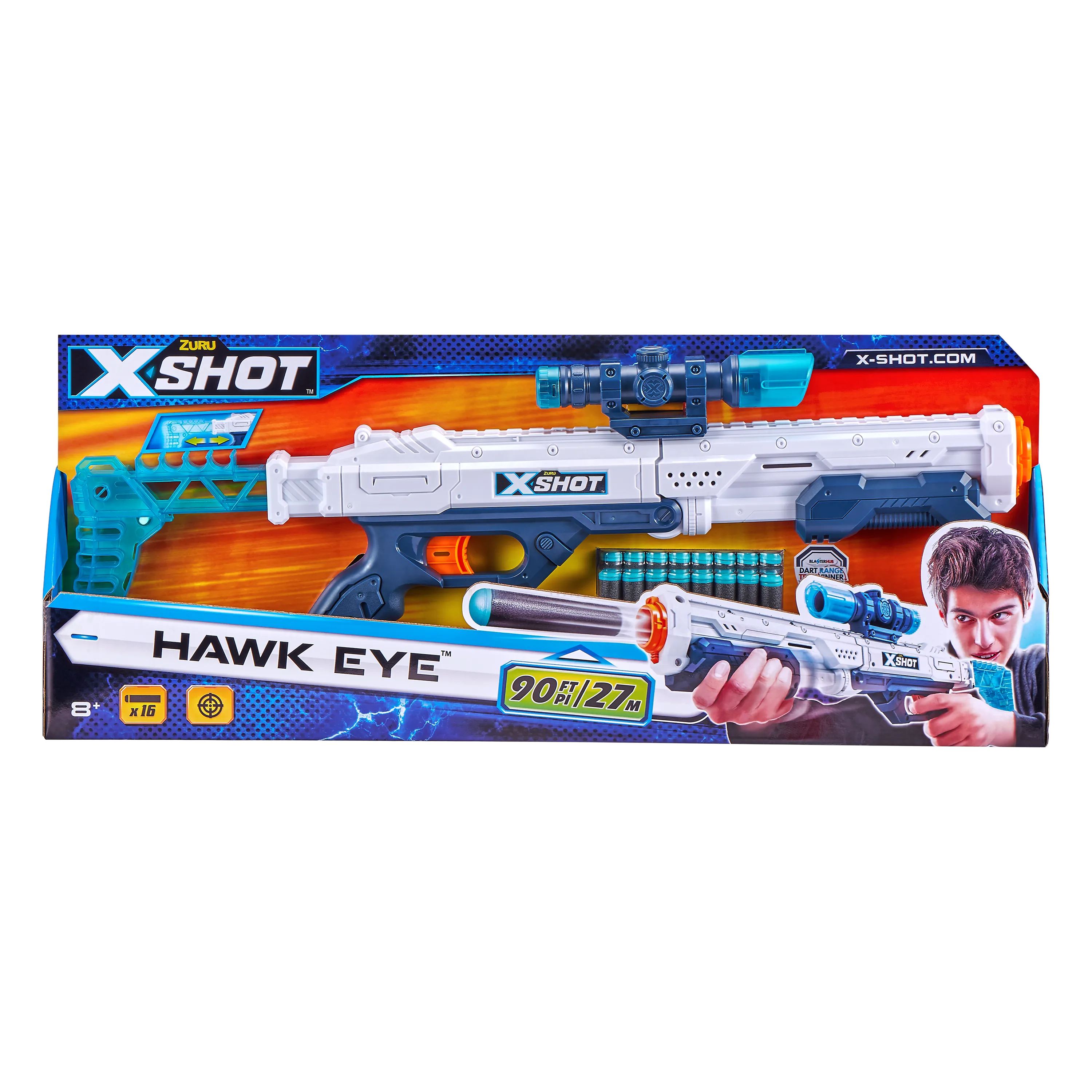 ZURU X Shot Excel Hawk Eye Dart Shooter With 16 Darts