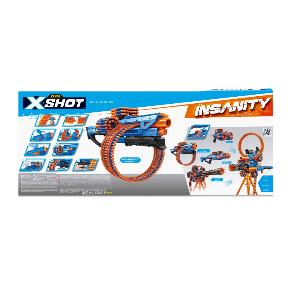 ZURU X Shot Insanity Mega Barrel With 72 Darts