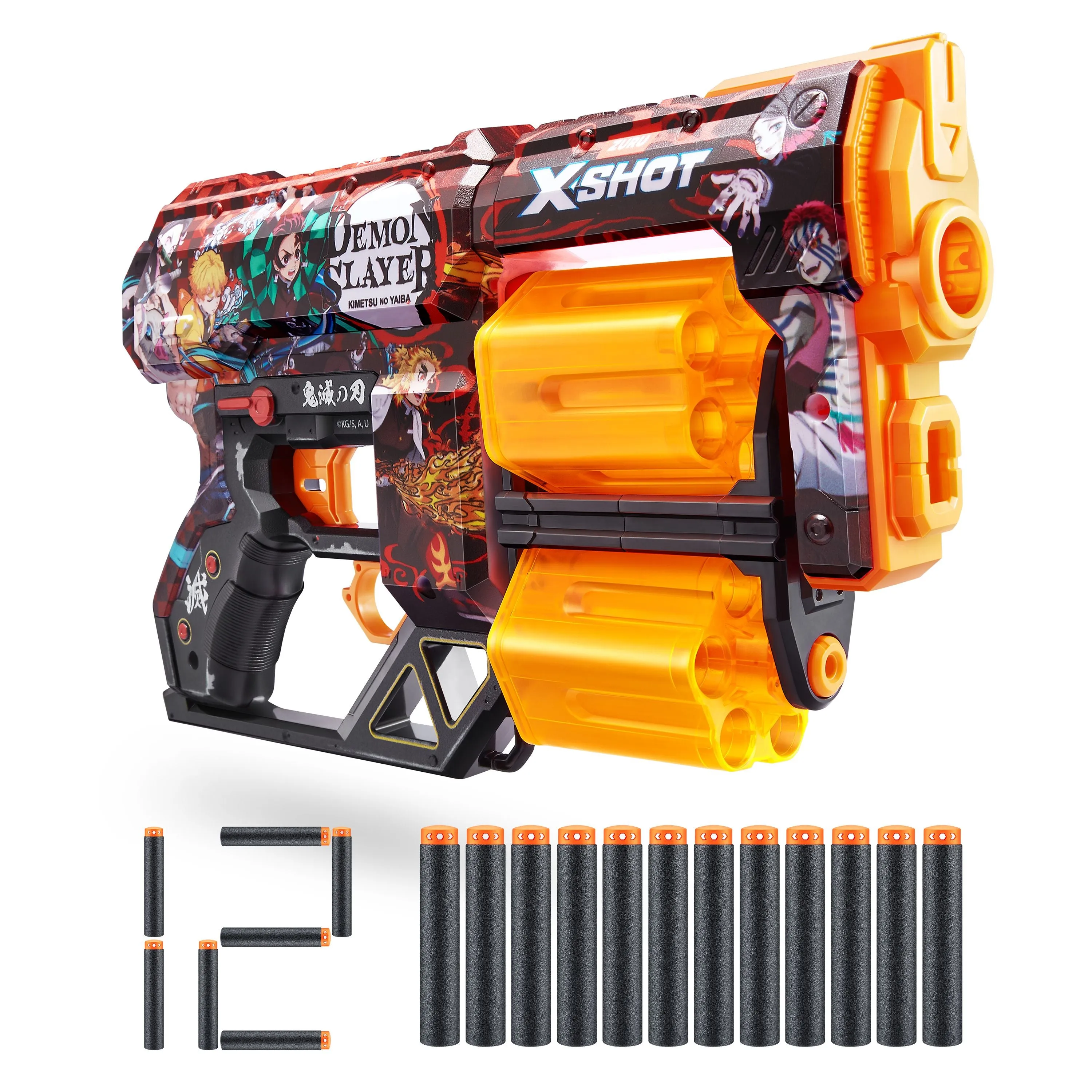 ZURU X Shot Skins Dread With 12 Darts Demon Slayer