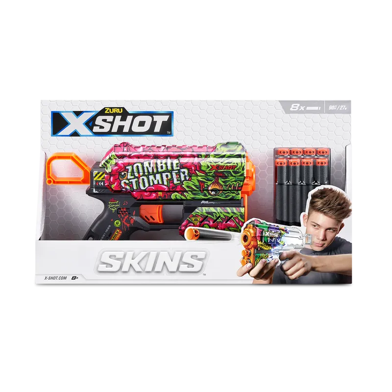 ZURU X Shot Skins Flux Blaster Zombie Stomper