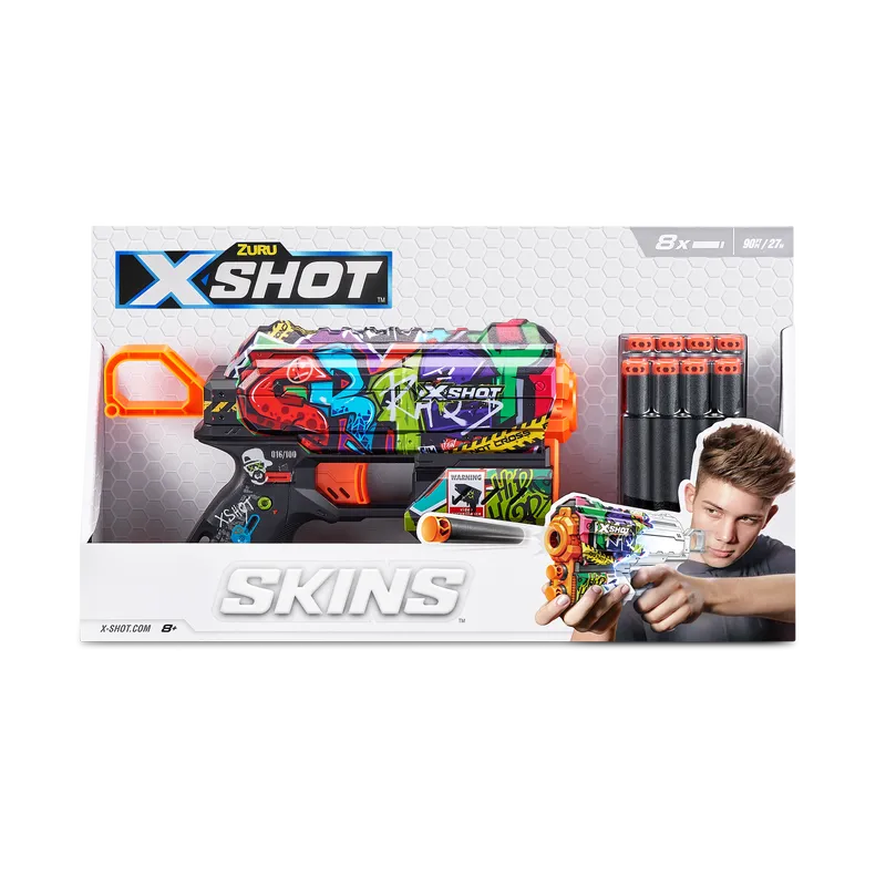 ZURU X Shot Skins Flux Dart Blaster Graffiti